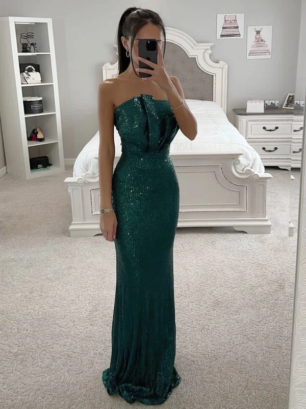 Sparkly Fitted Strapless Sequin Prom Dresses #UKM020115822