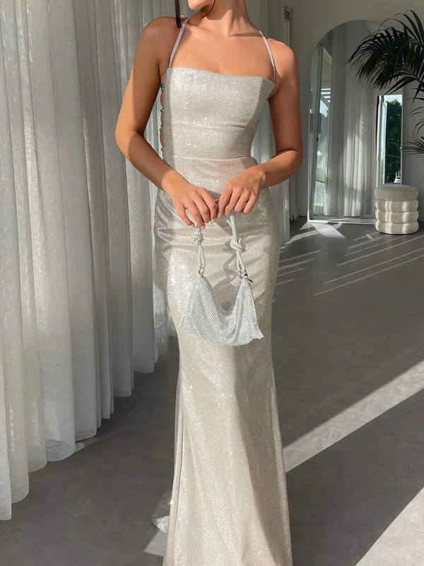 Sheath/Column Square Neck Glitter Prom Dresses #UKM020116530