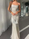 Sheath/Column Square Neck Glitter Prom Dresses #UKM020116530