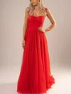 Ball Gown Sweetheart Tulle Sweep Train Prom Dresses #UKM020116614