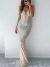Sheath/Column V-neck Floor-length Evening Dresses PT020116935