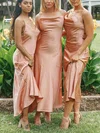 Sheath/Column Cowl Neck Silk-like Satin Ankle-length Prom Dresses #UKM020117002