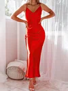 Sheath/Column Cowl Neck Silk-like Satin Ankle-length Prom Dresses #UKM020117043