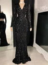 Sheath/Column V-neck Floor-length Evening Dresses PT020117174