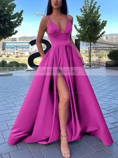 Fuschia pink hot sale formal dresses