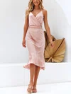Pink Satin Midi Dress PT02023663