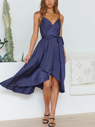 Asymmetrical Ruched Midi Dress GD02023621