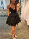 Black Glitter Skater Dress PT020108978