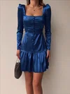Satin Long Sleeve Mini Dress PT02024181