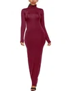 High Neck Long Sleeve Bodycon Maxi Dress PT02024760