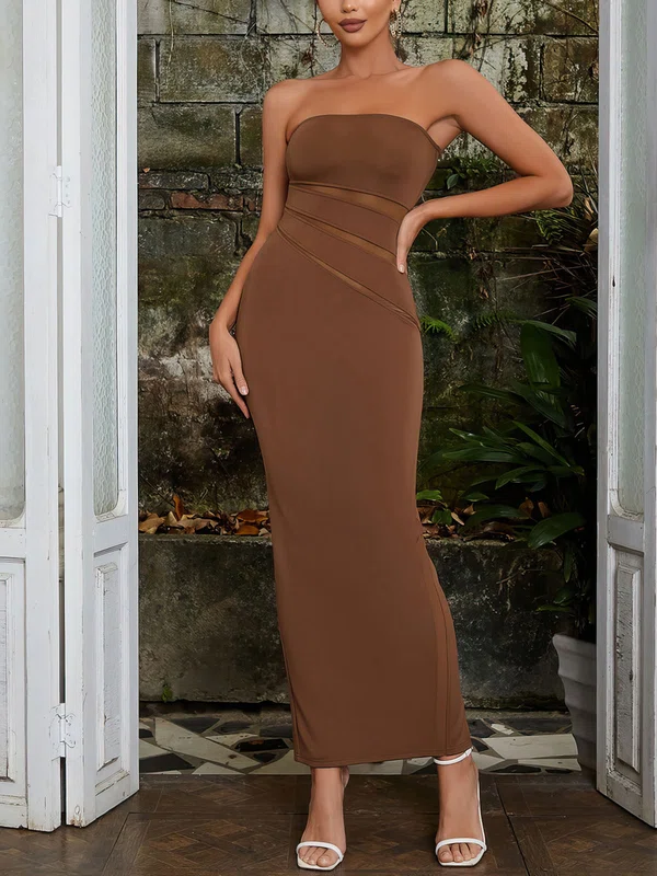 Cut Out Split Back Bodycon Maxi Dress PT02025106