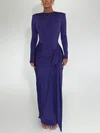 Long Sleeve Ruched Corset Maxi Dress PT02025528