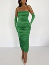 Green Ruched Maxi Dress PT02025722