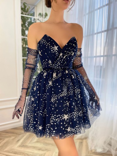 Glitter Star Print Mini Dress #UKM020117510