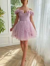 3D Floral Embroidered Off Shoulder Mini Dress #UKM020117514
