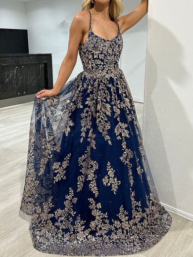 Ball Gown Scoop Neck Sparkly Sequin Prom Dresses #UKM020117921