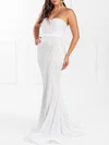 Trumpet/Mermaid Sweetheart Sequined Sweep Train Prom Dresses #UKM020118563