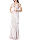 Sheath/Column V-neck Sequined Floor-length Prom Dresses #UKM020118596