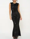 Sheath/Column Scoop Neck Sequined Ankle-length Prom Dresses With Split Back #UKM020118673