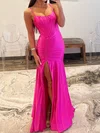 Mermaid Scoop Neck Jersey Corset Prom Dresses With Ruched #UKM020119609