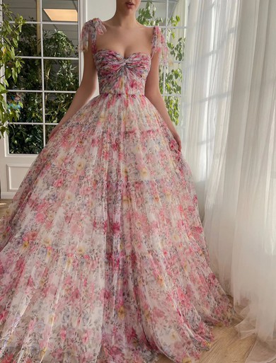 Ball Gown/Princess Sweetheart Chiffon Sweep Train Prom Dresses With Criss Cross #UKM020120096