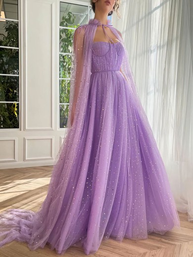 Ball Gown/Princess Sweetheart Tulle Sweep Train Prom Dresses With Ruched #UKM020120116