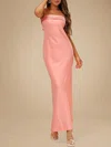 Sheath/Column Straight Silk-like Satin Ankle-length Prom Dresses PT020118208