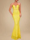 Trumpet/Mermaid V-neck Sequined Floor-length Prom Dresses PT020118721