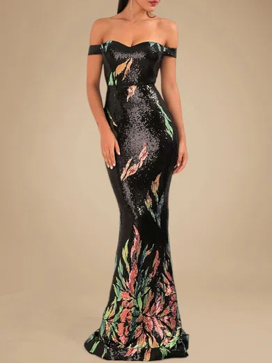 Sparkly Trumpet/Mermaid Sequin Off-the-shoulder Formal Dresses PT020118745