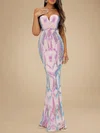 Trumpet/Mermaid V-neck Sequined Ankle-length Prom Dresses PT020118827