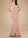 Trumpet/Mermaid Sweetheart Sequined Sweep Train Prom Dresses PT020118902