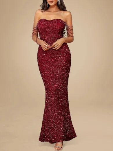 Sparkly Trumpet/Mermaid Sequin Off-the-shoulder Formal Dresses PT020119102