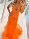 Mermaid V-neck Lace Corset Prom Dresses With Appliques #UKM020120521
