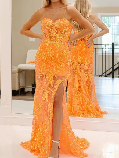 Mermaid Strapless Sparkly Sequin Prom Dresses #UKM020120527