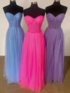 Ball Gown Sweetheart Tulle Glitter Floor-length Prom Dresses With Split Front #UKM020121875