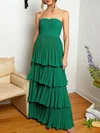 Ball Gown Sweetheart Chiffon Floor-length Prom Dresses With Ruffles #UKM020121878