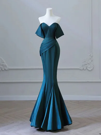 Silver Off The Shoulder Trumpet Mermaid Ruched Prom Dress Silver Off The Shoulder Trumpet Mermaid Ruched Prom Dress