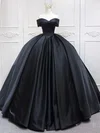 Ball Gown/Princess Off-the-shoulder Satin Court Train Prom Dresses #UKM020121929