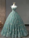 Ball Gown/Princess Sweetheart Tulle Floor-length Prom Dresses With Bow #UKM020121954