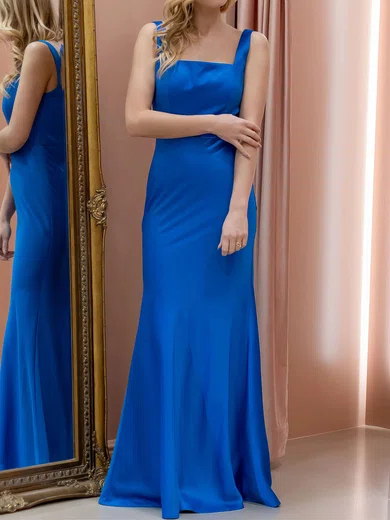 Sheath/Column Square Neck Stretch Crepe Modest Prom Dresses #UKM020121994