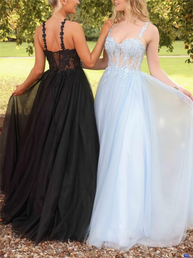 Ball Gown/Princess Sweetheart Tulle Prom Dresses with Appliques #UKM020122019