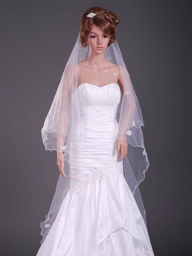 Two-tier Chapel Wedding Veils with Scalloped Edge #1430181