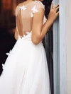 Ball Gown/Princess Illusion Tulle Sweep Train Wedding Dress #UKM00026908