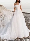 Ball Gown/Princess One Shoulder Organza Chapel Train Wedding Dress With Ruched #UKM00027306