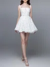 Ball Gown/Princess Square Neckline Lace Short/Mini Wedding Dress #UKM00027530