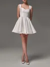 Ball Gown/Princess Sweetheart Satin Short/Mini Wedding Dress #UKM00027564