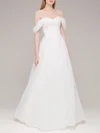 Ball Gown/Princess Off-the-shoulder Organza Floor-length Wedding Dress #UKM00027570