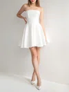 Ball Gown/Princess Straight Satin Short/Mini Wedding Dress #UKM00027615