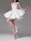 Ball Gown/Princess Straight Satin Short/Mini Wedding Dress #UKM00027723