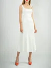 Sheath/Column Square Neckline Satin Ankle-length Wedding Dress #UKM00027760